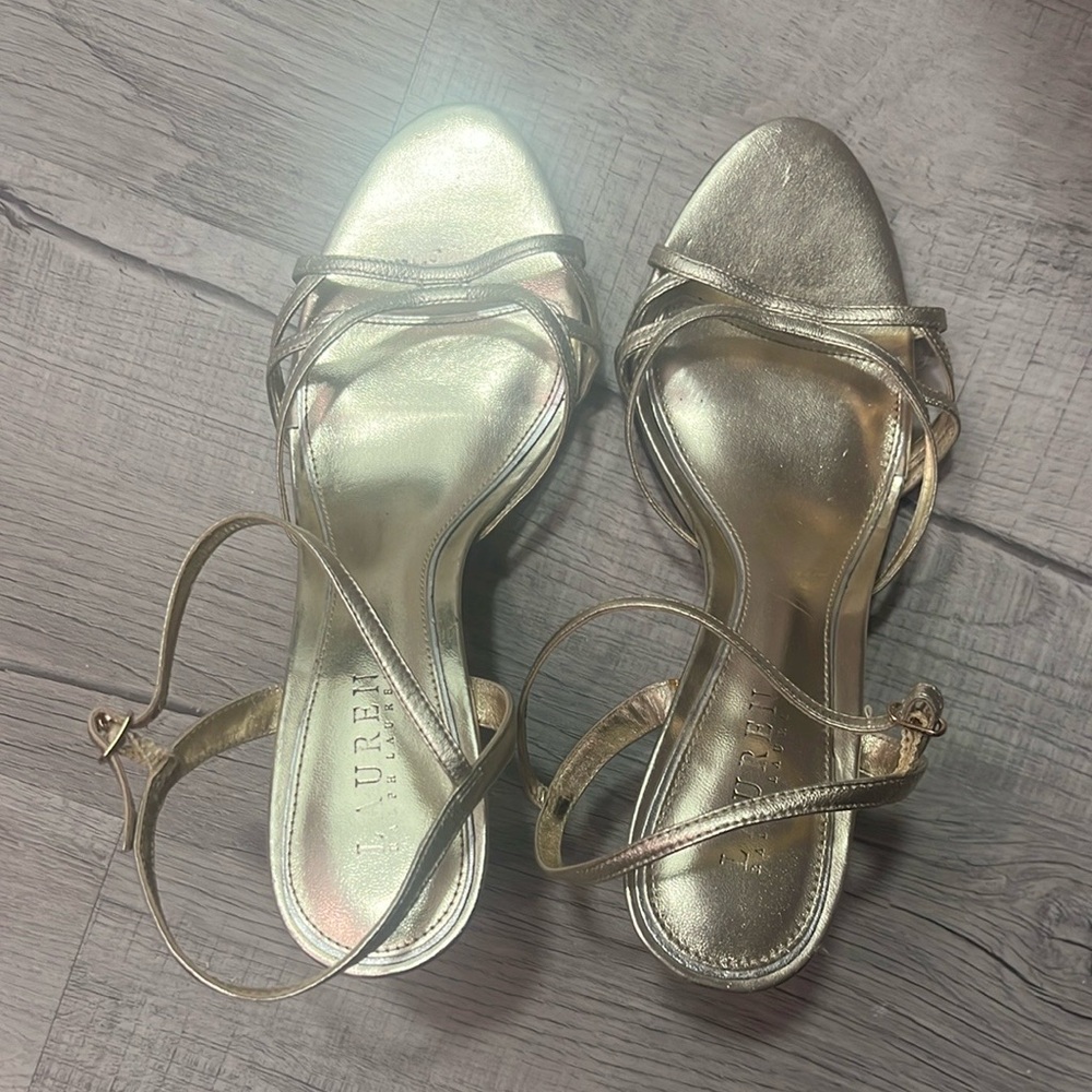 Ralph Laurent Metallic Gold Sandals